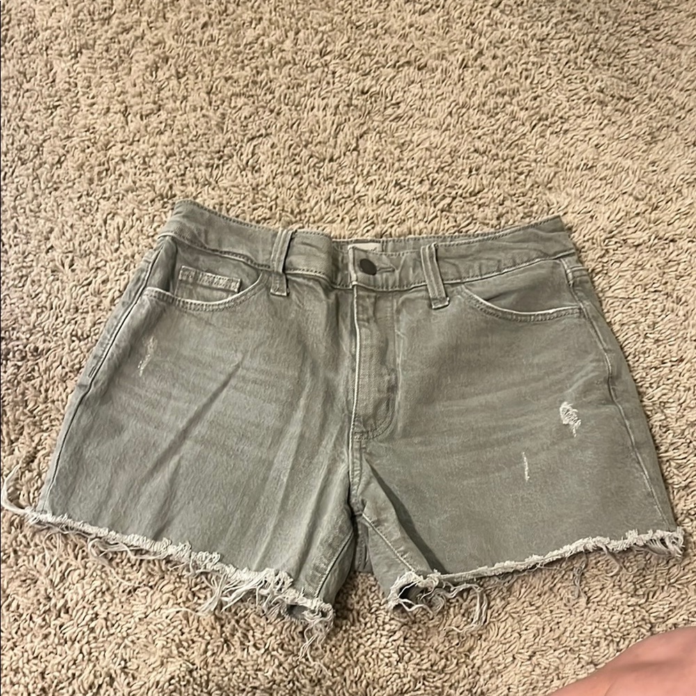 Universal Thread Gray Jean Shorts Distressed Style